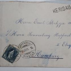 Enveloppe Herisau Allemagne cachet Appenzellwinkeln 1901