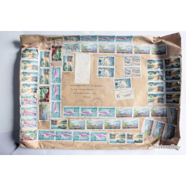Enveloppe air mail Polynsie franaise Papeete Tahti 1970