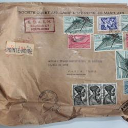 Enveloppe air mail Pointe Noire S.O.A.E.M recommandée 1958