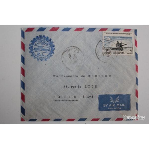 Enveloppe air mail Sngal Lacombe 1957