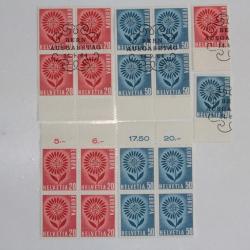 Timbres Suisse Europa bloc x4 1964 FDC et neufs