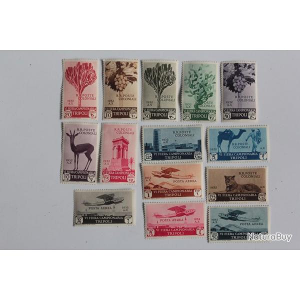Timbres coloniale Italie campionaria Tripoli neufs sur charnire 1932