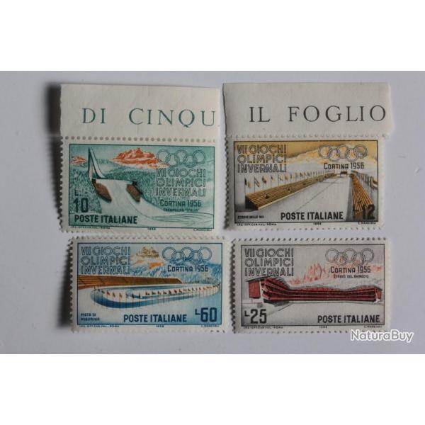 Timbres Italie jeux olympique Cortino 1956 neufs