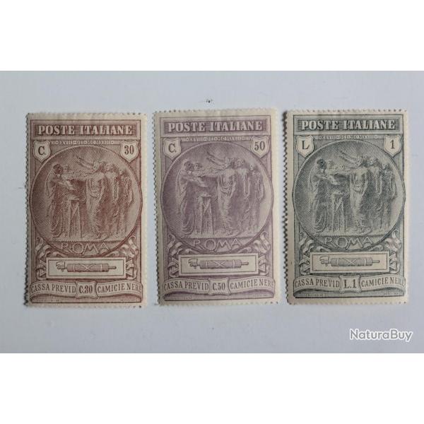 Timbres Italie caisse de prvoyance des chemises noires 1923 neufs