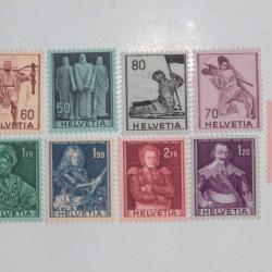 Timbres Suisse motifs historique 1941 neuf