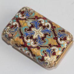 Boite à feu boite d'allumettes émaux cloisonnés Pyrogène