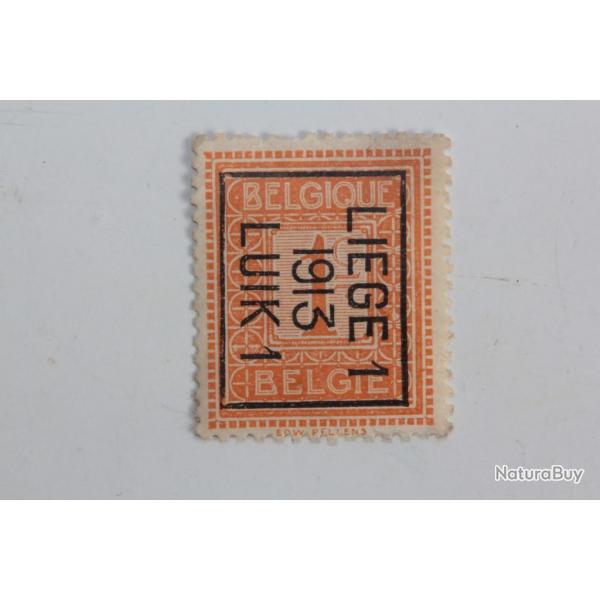 Timbre Belgique pr oblitr lige 1c 1912-1913