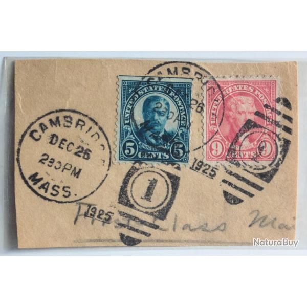 Timbres USA cachet n1 bureau de poste amricain 1925