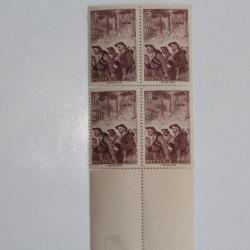 Timbres France Mineurs Bloc x4 neufs 1938