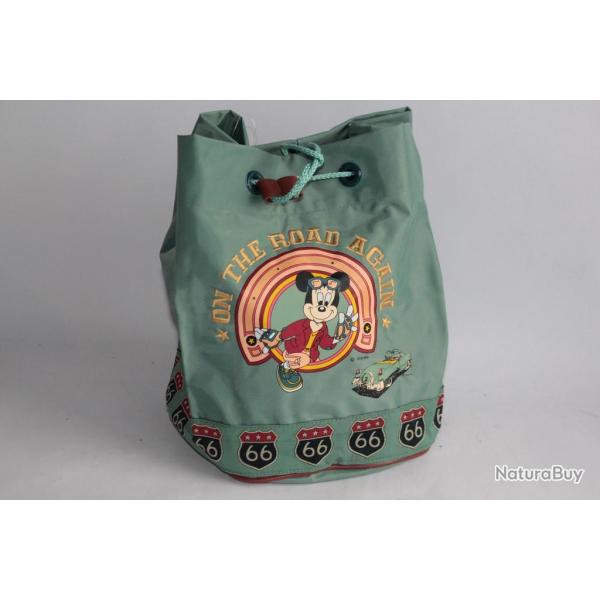 WALT DISNEY Sac  dos vintage Mickey Mouse Road 66