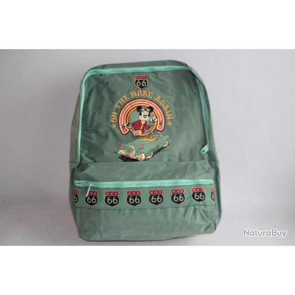 WALT DISNEY Sac  dos vintage Mickey Mouse Road 66