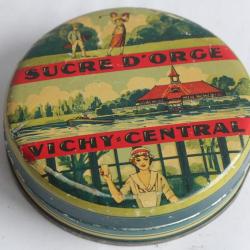 Boîte tôle sérigraphiée Sucre d'orge Vichy-Central Golf