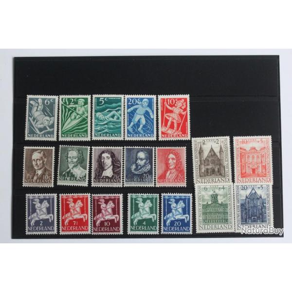 Timbres pays bas aux profit d'oeuvres caritatives 1947-1948 neufs