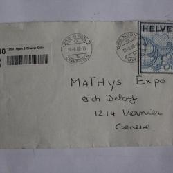 Timbre Suisse sur enveloppe NABA 2000 Saint -Gall 2000