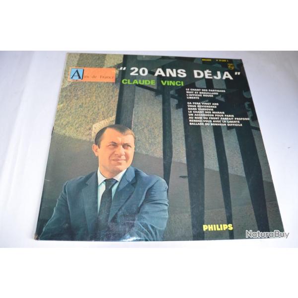 Vinyle 33T Chanson Claude Vinci ?- 20 Ans Dja