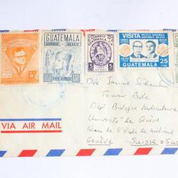 Timbres Guatemala aérien par avion 1970