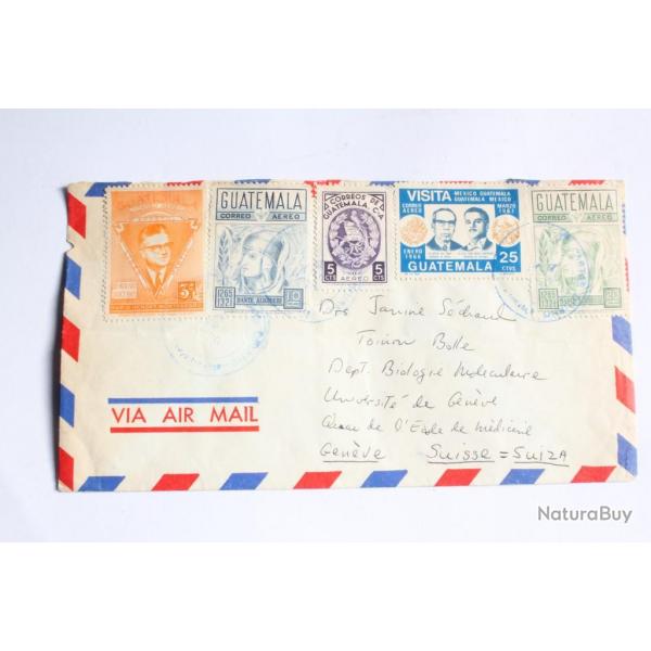 Timbres Guatemala arien par avion 1970