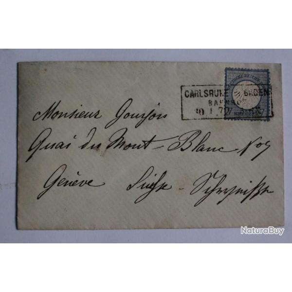 Timbre Allemagne Empire 1872 aigle en relief zone sud N10