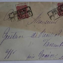 Timbres Allemagne empire 10 pfennige oblitéré Breslau 1876