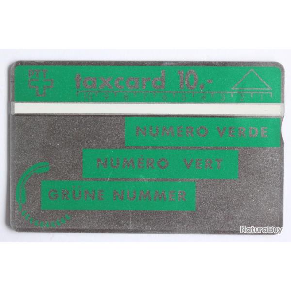 Tlcarte L&G Numro vert 101C vert fonc Suisse 1991