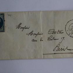 Timbre France Napoléon III second empire 20c 1855