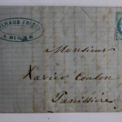 Pli marque postale France Cérès siège de Paris 20c 1871