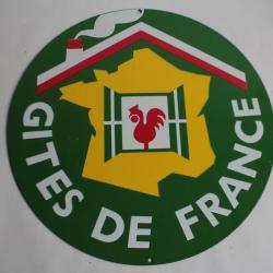 Plaque émaillée Gîtes de France double face 46 cm