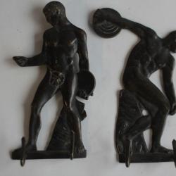 Patères murales Bronze Athlètes grecs