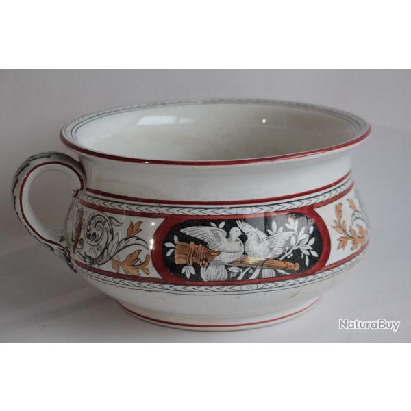 Ancien pot de chambre faence anglaise Colombes