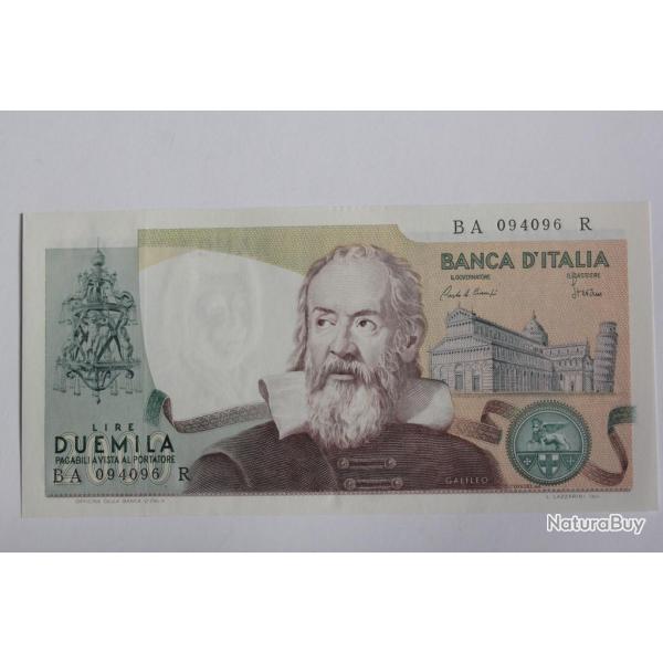Billet 2000 Lire Galile Italie 1973 neuf