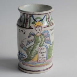 Pot de moutarde porcelaine GREY POUPON Dijon