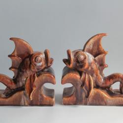 Serre-livres céramique Poissons