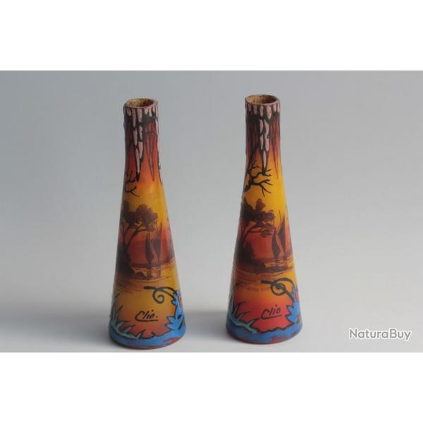 Paire petit vase maill Clio