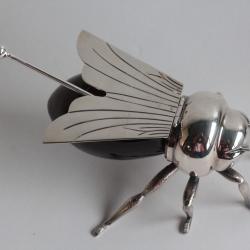 Pot à miel Abeille métal argenté Eklington Bee Honey Pot