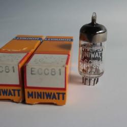 Paire Ampoules radio Philips Miniwatt ECC81 radio à tube neuf