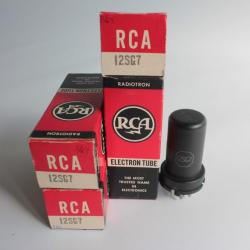 Lot 3 Ampoules radio RCA electron tube 6SH7