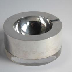 Cendrier design argent et lucite