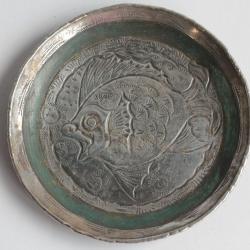 Coupelle dinanderie LOYS Lucha Poisson Art déco