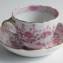 MEISSEN Tasse à café porcelaine Indian Flowers XIXe siècle