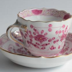 MEISSEN Tasse à café porcelaine Indian Flowers XIXe siècle