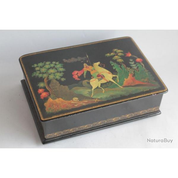 Bote laque Russe Palekh Kolesov Mikhail Ivanovich 1955