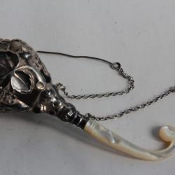 Porte Bouquet de bal argent nacre Napoléon III