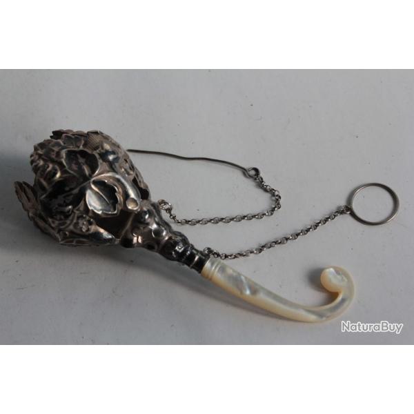 Porte Bouquet de bal argent nacre Napolon III