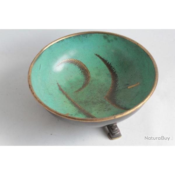 WMF Ikora Dinanderie Coupe tripode Art dco