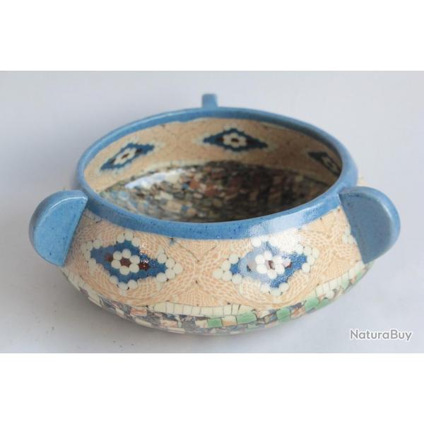 VALLAURIS Coupe cramique mosaque Jean Gerbino