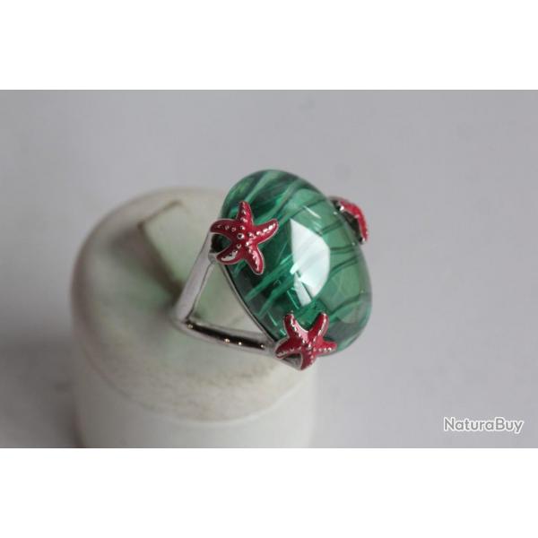 Bague argent Reminescence toiles de mer T52