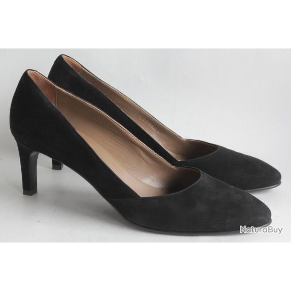 HERMES Escarpins daim noir T38