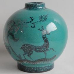 MENELIKA Vase céramique Oiseau Hélène Amoudruz Charles Imbert
