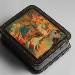 Boîte laquée Russe Mstera A. Sokolov Le Prince ?????? ????? A. ???????