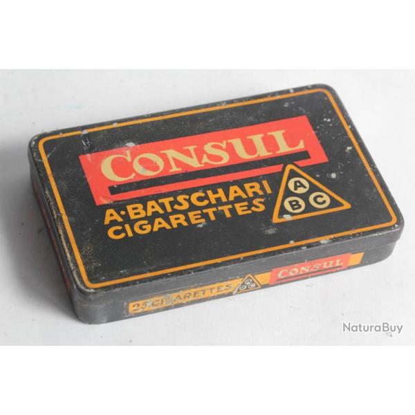 Bote  Cigarettes tle A. Batschari Consul Berne Suisse